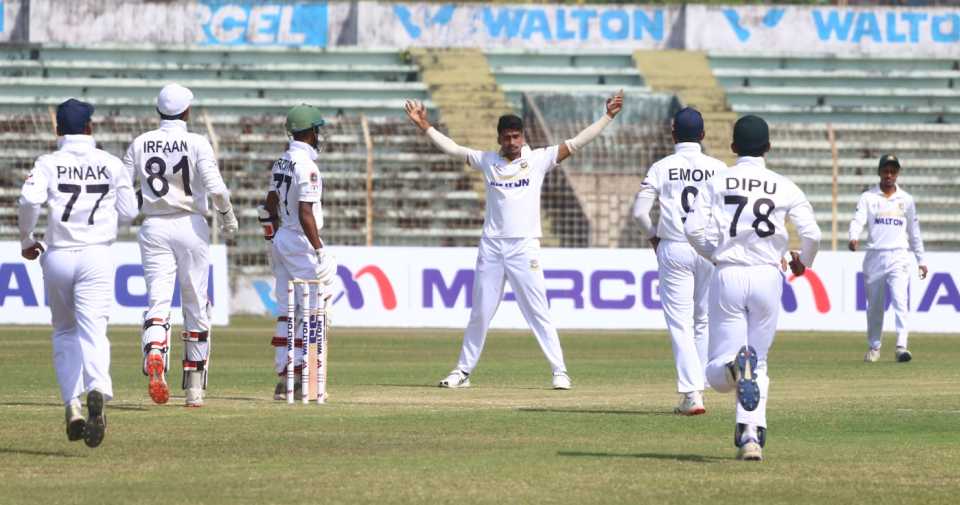 Mehedi Hasan Rana was named Man of the Match for his match haul of seven and his half-century in Chittagong's win