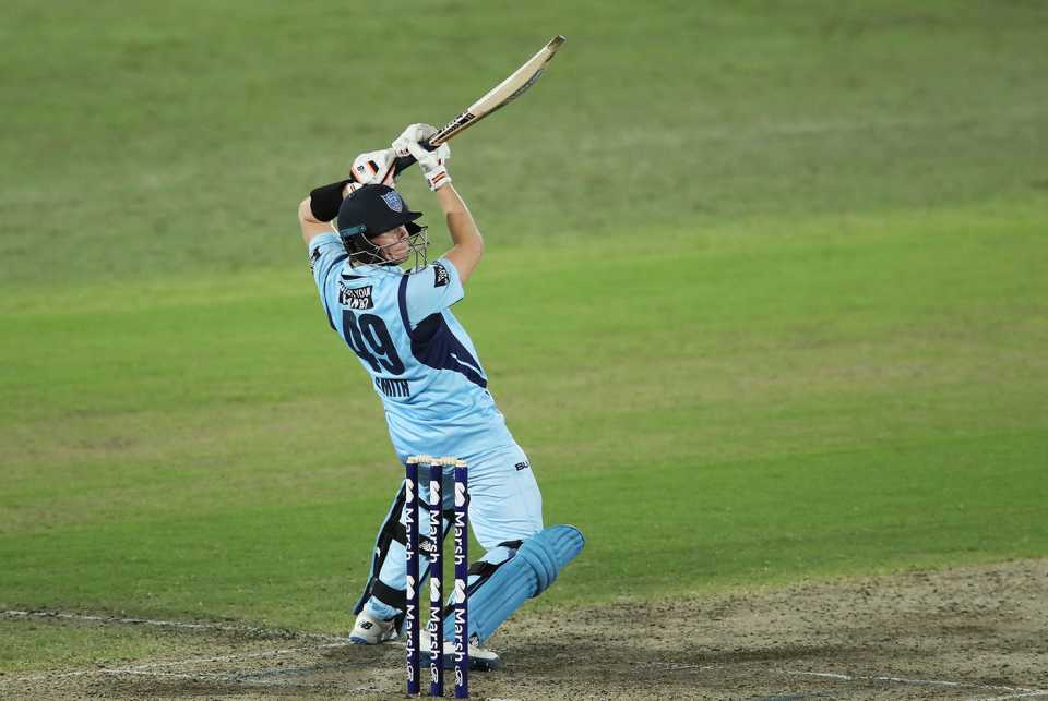 Steve Smith goes through the off side, New South Wales vs Queensland, Marsh Cup, North Sydney Oval, March 31, 2021