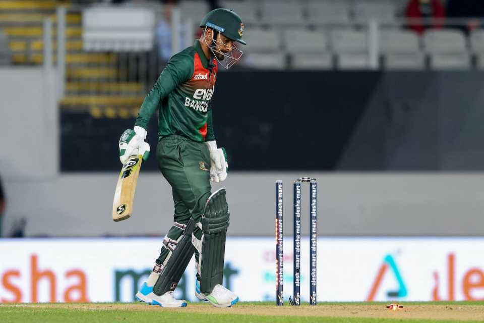 Liton Das lasted just one ball in the big chase, New Zealand vs Bangladesh, 3rd T20I, Auckland, April 1, 2021