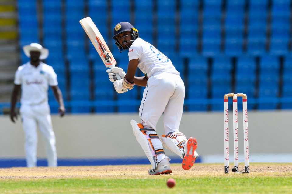 Oshada Fernando flicks one fine, West Indies vs Sri Lanka, 2nd Test, North Sound, 5th day, April 2, 2021