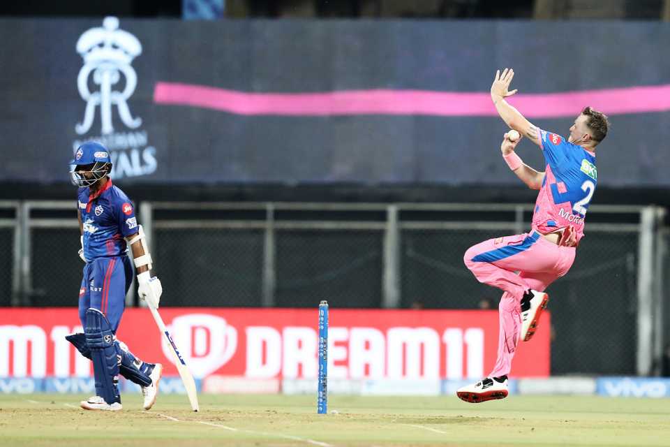 Chris Morris bowls, Delhi Capitals vs Rajasthan Royals, IPL 2021, Mumbai, April 15, 2021