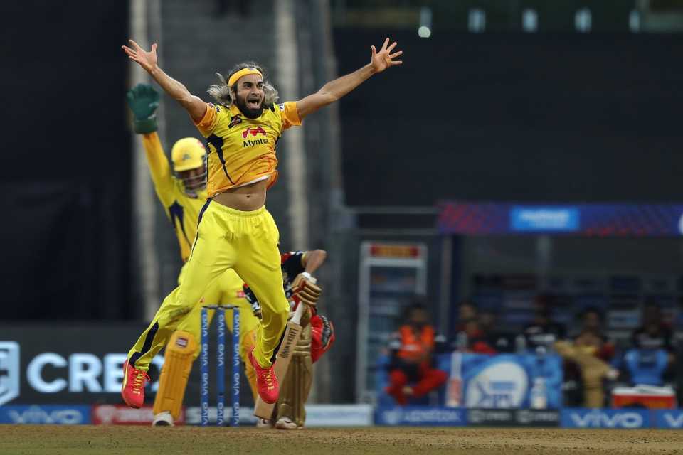 Imran Tahir claimed figures of 2 for 16 in his first game of the season