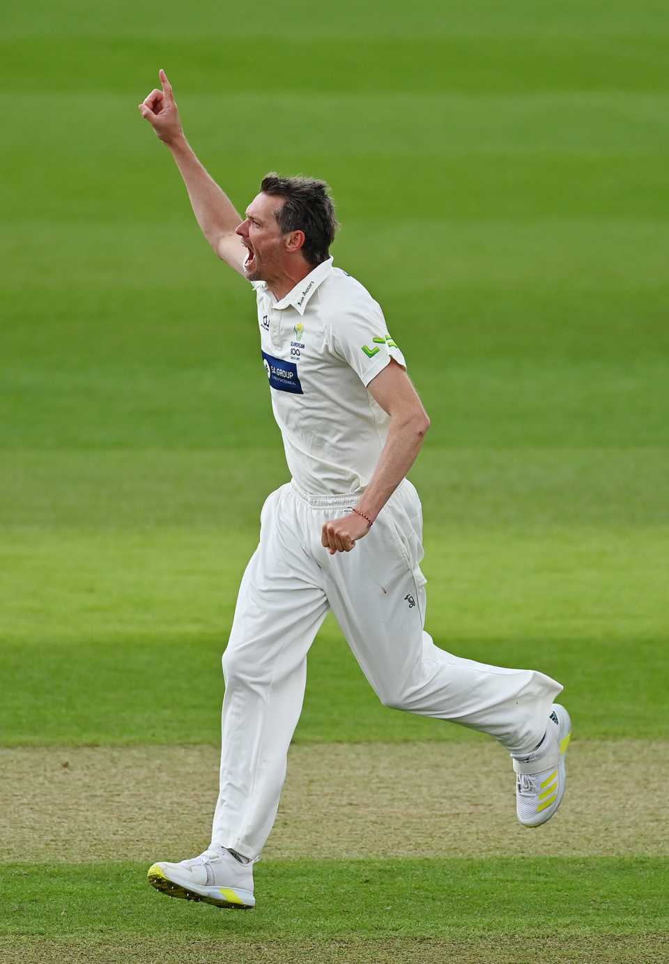 Michael Hogan knocked over the top order, Glamorgan vs Kent, LV= County Championship, Cardiff, 2nd day, April 30, 2021