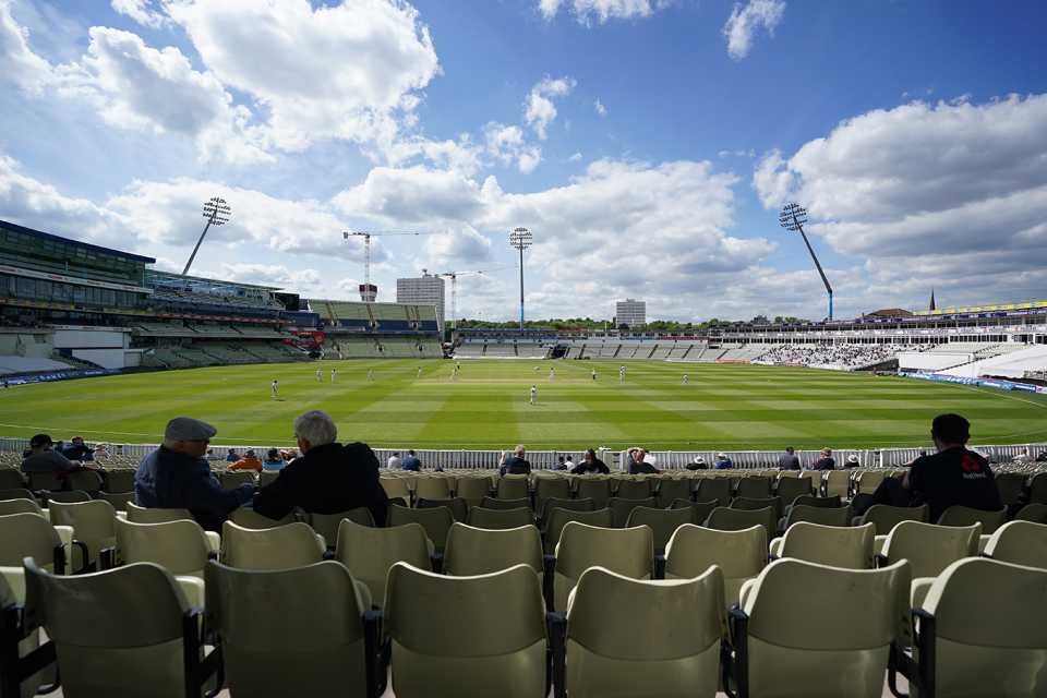 A general view from the stands at Edgbaston, LV= Insurance County Championship, Warwickshire vs Nottinghamshire, day 1, Edgbaston, May 27, 2021