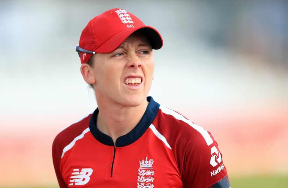 England captain Heather Knight expresses her disapproval
