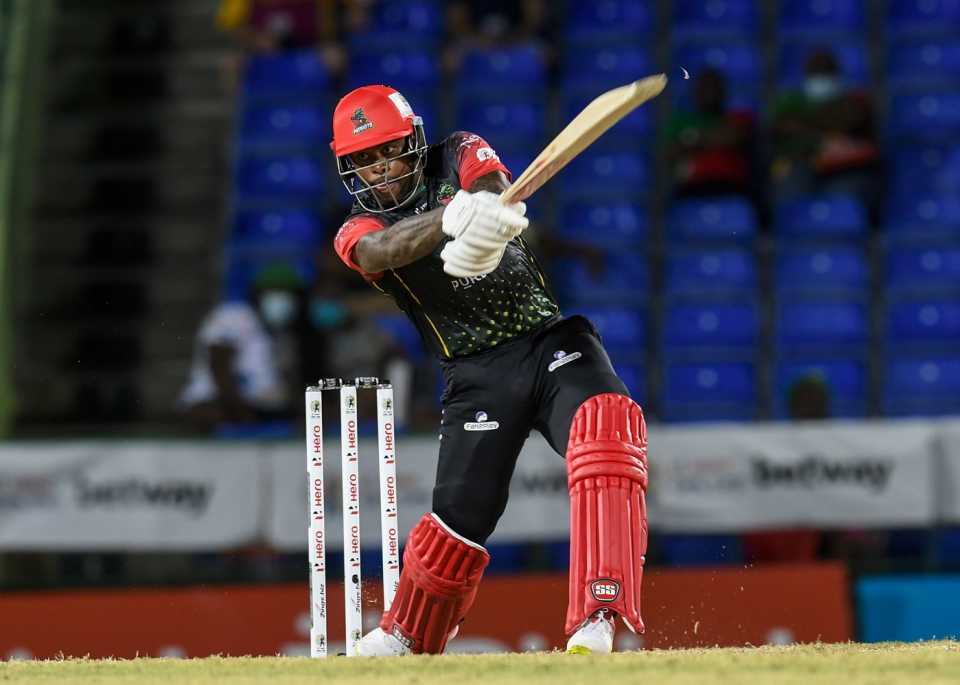Stable base and lots of power - Fabian Allen hits out, Jamaica Tallawahs vs St Kitts and Nevis Patriots, CPL 2021, Basseterre, September 1, 2021