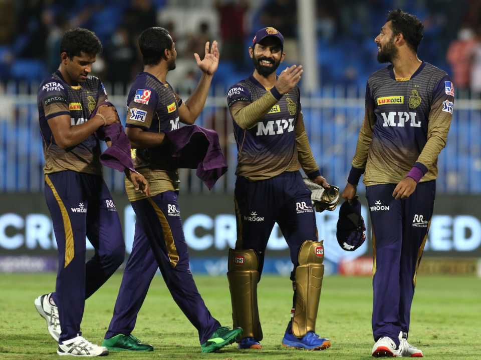 The 86-run win not only took Knight Riders to 14 points, their NRR got a massive boost in the process too, Kolkata Knight Riders vs Rajasthan Royals, IPL 2021, Sharjah, October 7, 2021