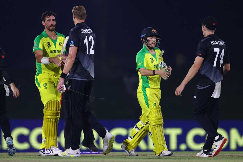 Mitchell Starc and Josh Inglis saw Australia home narrowly, Australia vs New Zealand, Men's T20 World Cup 2021, warm-up game, Abu Dhabi, October 18, 2021