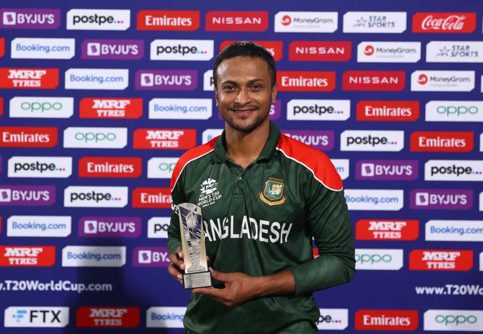 Shakib Al Hasan was the Player of the Match, Oman vs Bangladesh, T20 World Cup, Muscat, October 19, 2021