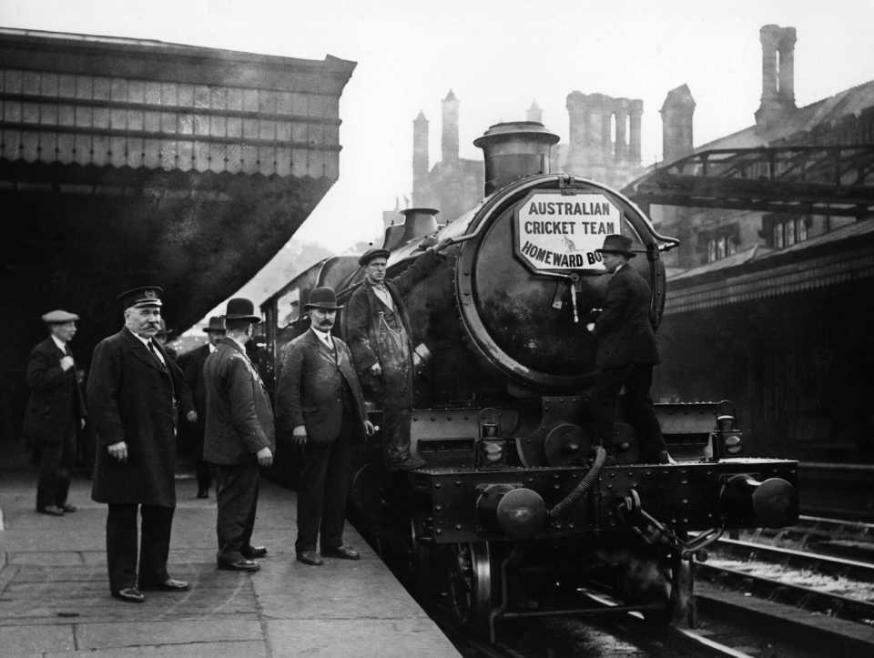 The engine, Windsor Castle, which pulled the train taking the Australian cricket team from Paddington to Liverpool