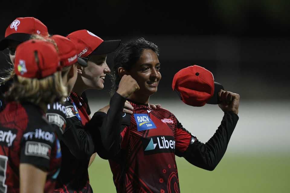 Harmanpreet Kaur was the toast of the Renegades team after her spectacular all-round show