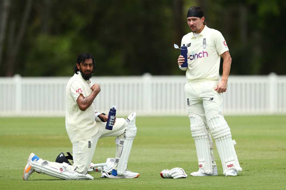 Rory Burns and Haseeb Hameed put up an unbroken 98-run stand