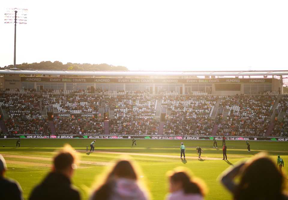 A general view of the Ageas Bowl, Southern Brave vs Oval Invincibles, the Men's Hundred, Southampton, August 16, 2021