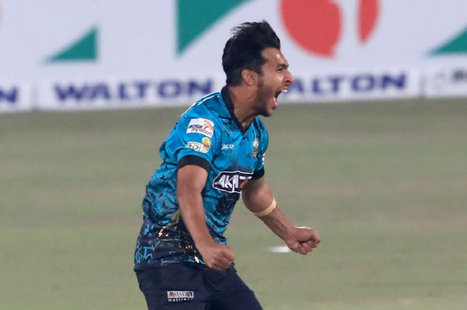 Mrittunjoy Chowdhury celebrates a wicket