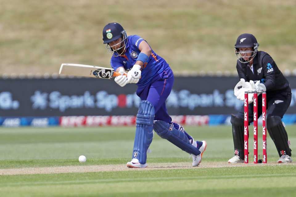 Shafali Verma flicks one away, New Zealand Women vs India Women, 1st ODI, Queenstown, February 12, 2022