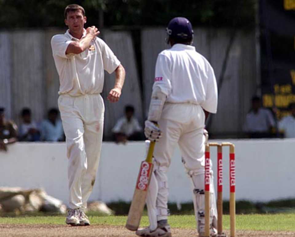 Glenn McGrath and Mahela Jayawardene exchange words, Sri Lanka v Australia, 2nd Test, Galle, 1st day, September 22, 1999
