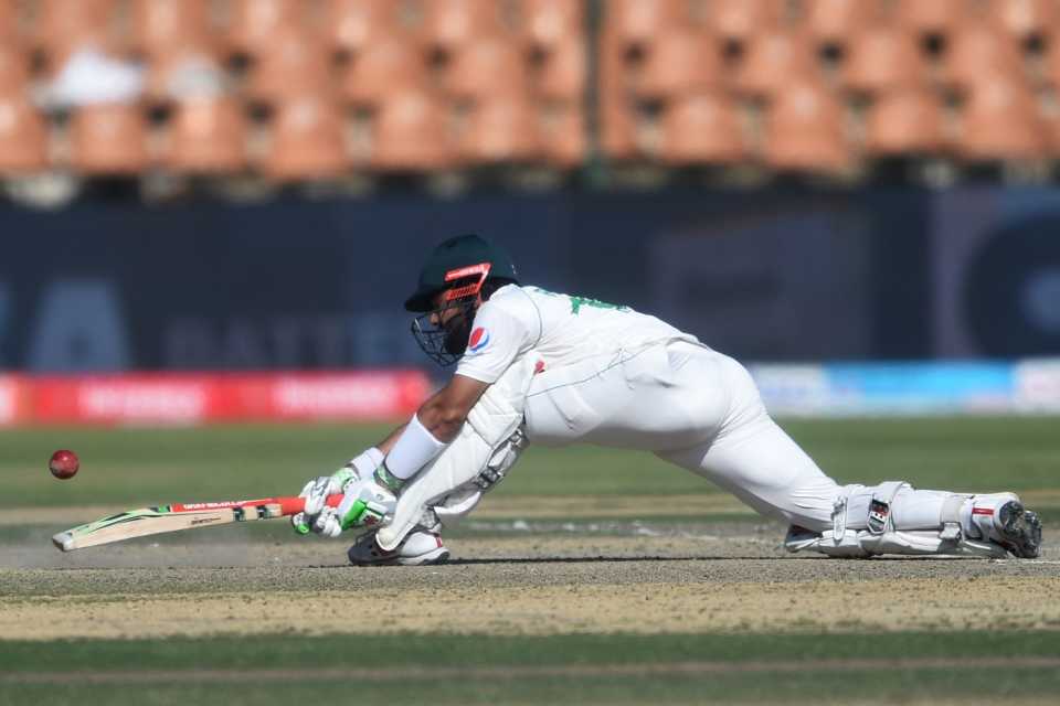 Mohammad Rizwan sweeps one away, Pakistan vs Australia, 2nd Test, Karachi, 5th day, March 16, 2022