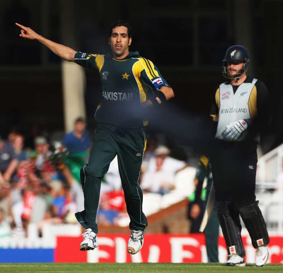Umar Gul celebrates a wicket, New Zealand v Pakistan, ICC World Twenty20 Super Eights, The Oval, June 13, 2009