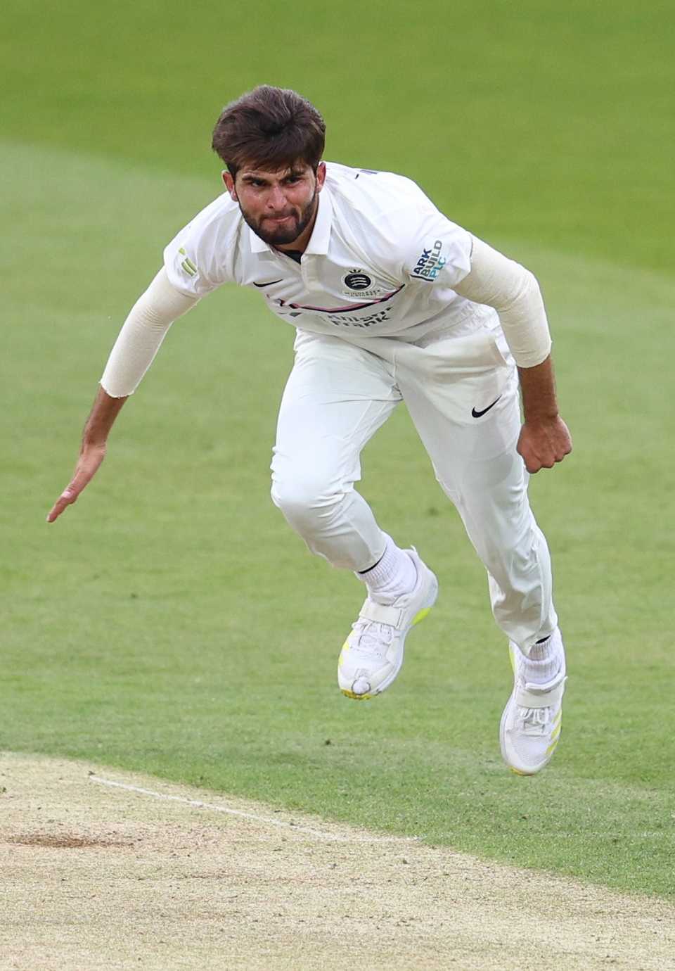 Shaheen Shah Afridi helped Middlesex contain Leicestershire, Middlesex vs Leicestershire, LV= Insurance Championship, Division Two, Lord's, April 29, 2022