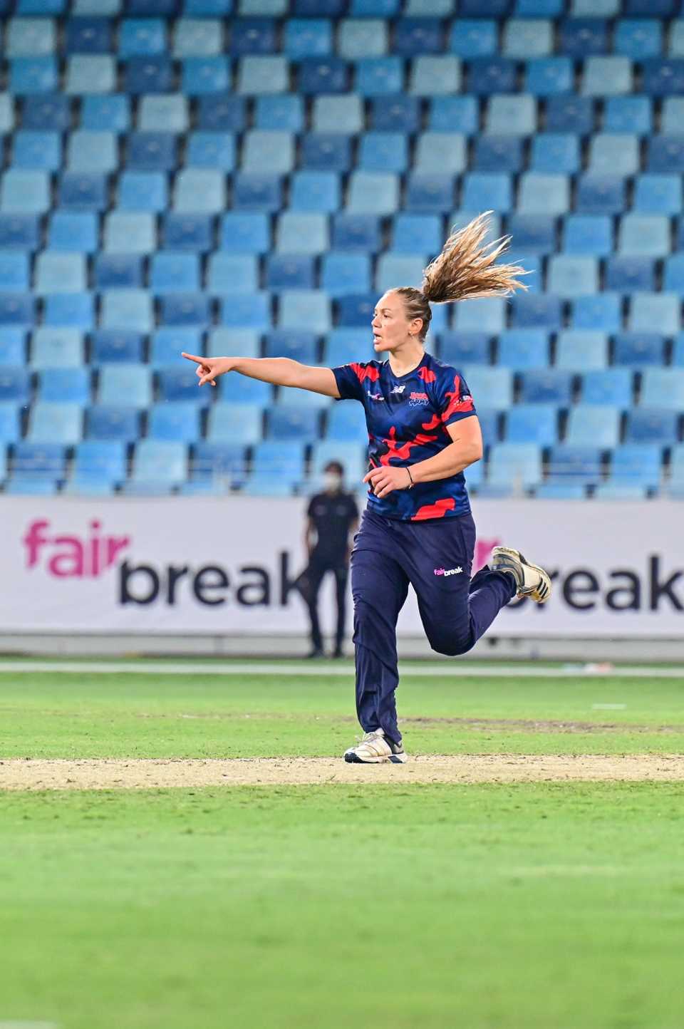 Tara Norris celebrates a wicket