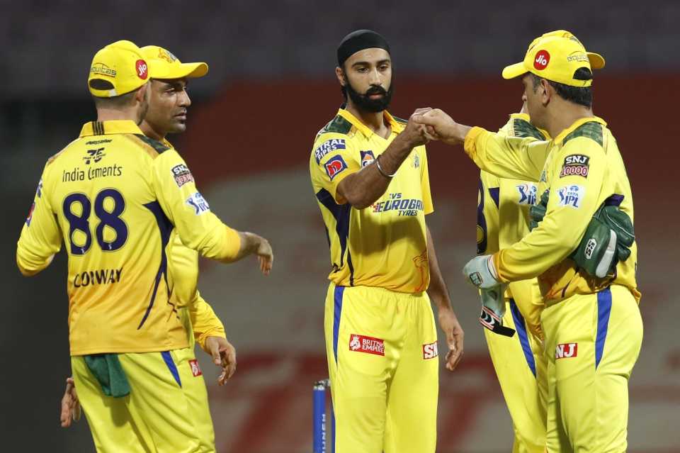 Simarjeet Singh finished with impressive figures of 2 for 27 from his four overs, Chennai Super Kings vs Delhi Capitals, IPL 2022, DY Patil, Navi Mumbai, May 8, 2022