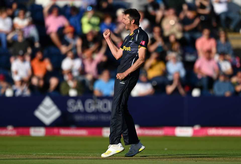 Michael Hogan caused Essex all sorts of problems, Glamorgan vs Essex, Vitality Blast, South Group, Cardiff, June 2, 2022