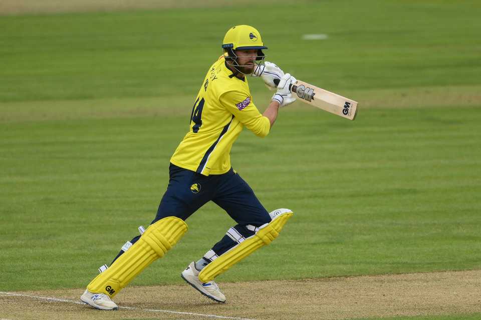 James Vince top-scored for the home side, Hampshire vs Essex, Vitality T20 Blast, South Group, Ageas Bowl, June 9, 2022