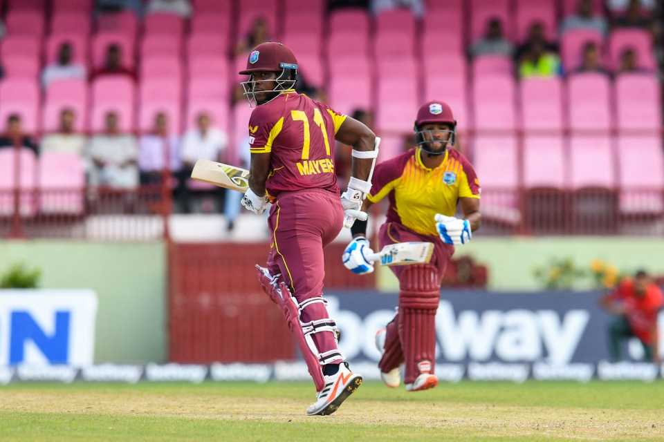 Kyle Mayers and Nicholas Pooran steadied West Indies' chase