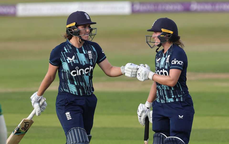 Nat Sciver and Emma Lamb added 89 for the third wicket, England vs South Africa, 1st women's ODI, Nottingham, July 11, 2022