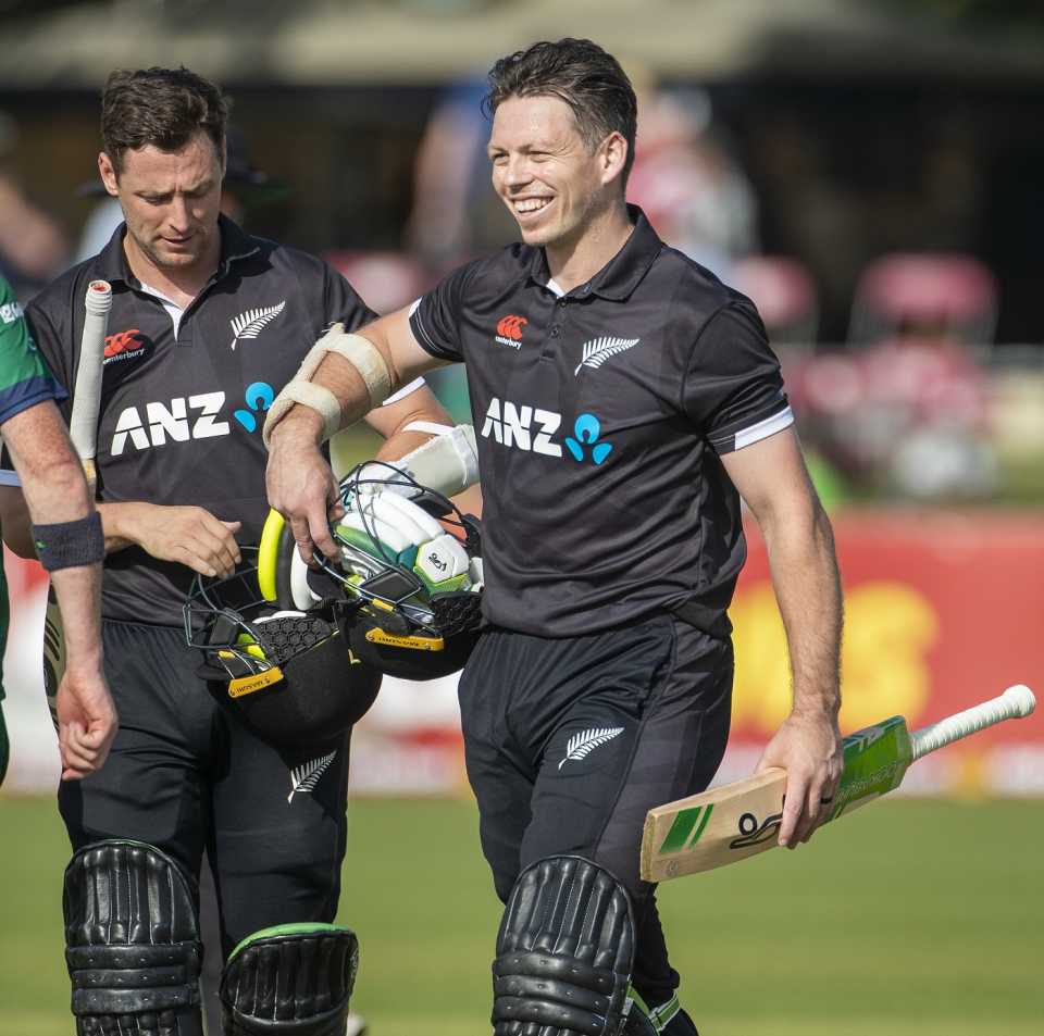 Michael Bracewell was at it again as he guided New Zealand to a three-wicket win, Ireland vs New Zealand, 2nd ODI, Dublin, July 12, 2022