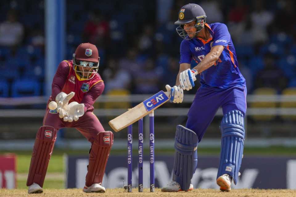 Shubman Gill played a useful hand up top, West Indies vs India, 2nd ODI, Port of Spain, July 25, 2022