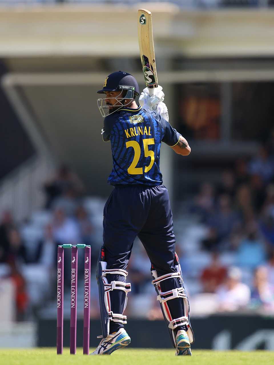 Krunal Pandya flashes through the off side, Surrey vs Warwickshire, Royal London Cup, The Oval, August 7, 2022