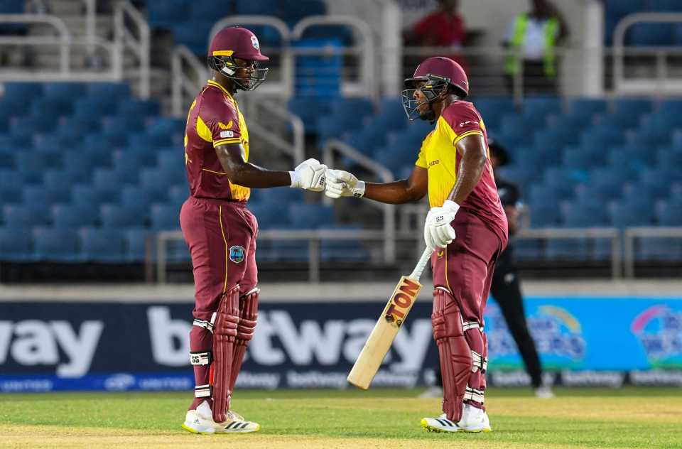 Romario Shepherd and Odean Smith added quick runs, but eventually fell short, West Indies vs New Zealand, 1st T20I, Kingston, August 10, 2022