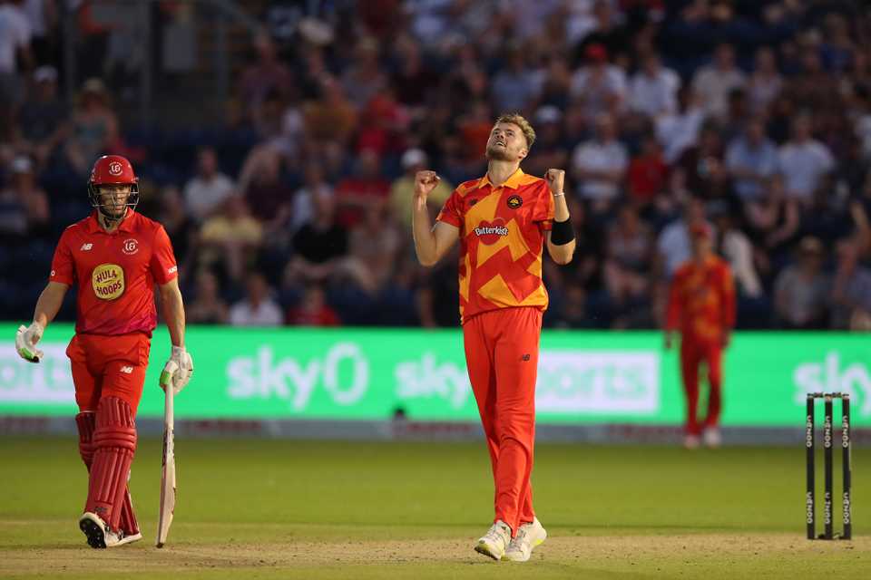 Tom Helm clinched a narrow win for Phoenix at the death, Welsh Fire vs Birmingham Phoenix, Men's Hundred, Cardiff, August 13, 2022