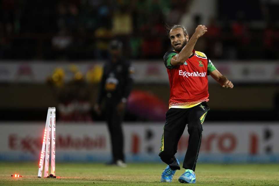 Imran Tahir picked up 2 for 17 in his four overs