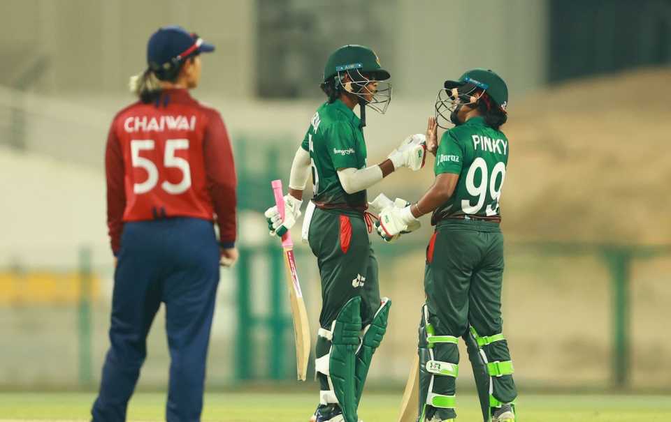 Murshida Khatun and Fargana Hoque gave Bangladesh a steady start, Bangladesh vs Thailand, Women's T20 World Cup Qualifier, 2nd semi-final, Abu Dhabi, September 23, 2022