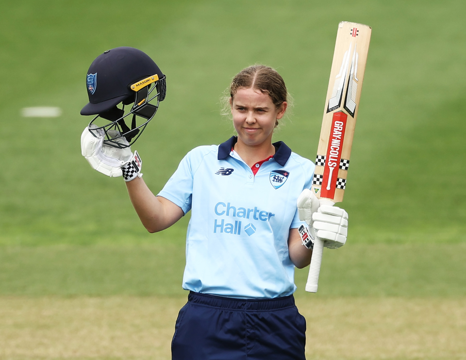 Phoebe Litchfield brought up her maiden WNCL hundred, New South Wales vs Western Australia, WNCL, North Sydney Oval, October 2, 2022