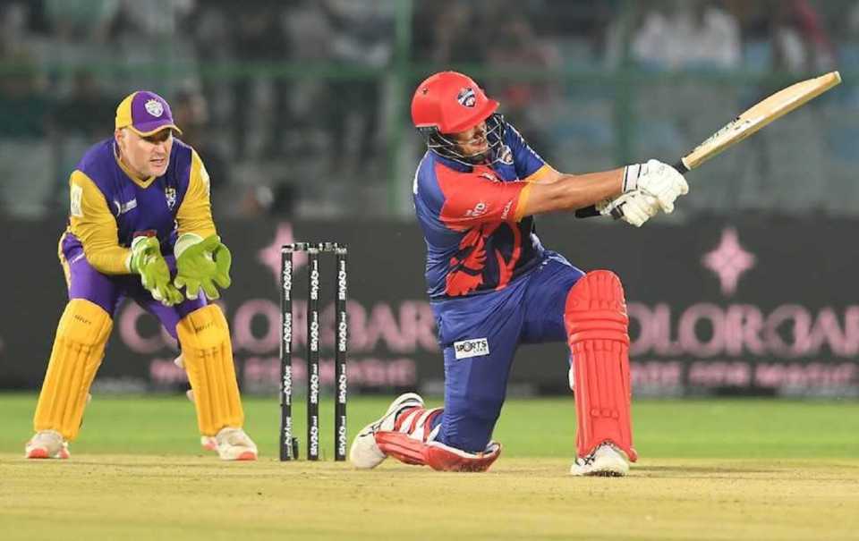 Ross Taylor nails a sweep, Bhilwara Kings vs India Capitals, Legends League Cricket final, Jaipur, October 5, 2022