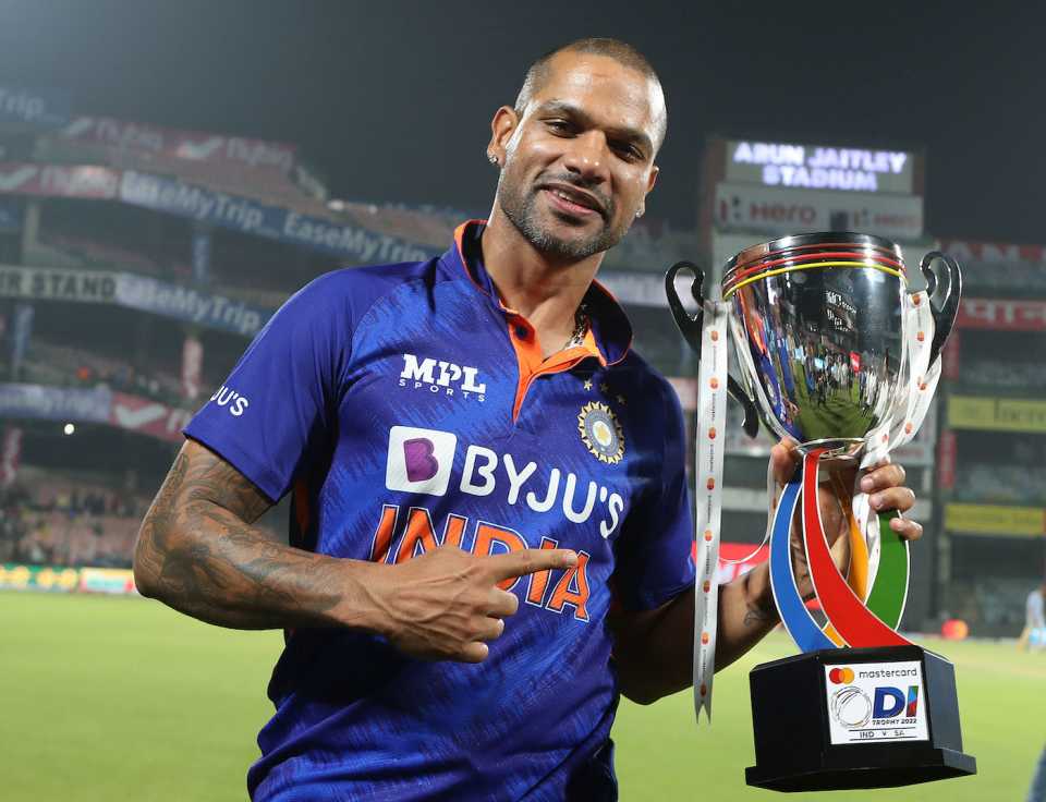 Shikhar Dhawan had a poor series with the bat, but had the trophy to show for his efforts