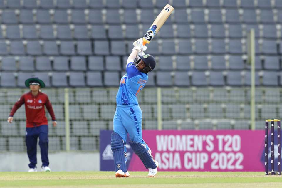 Deepti Sharma fell off the last ball of India's innings, India vs Thailand, 1st semi-final, Women's T20 Asia Cup, Sylhet, October 13, 2022