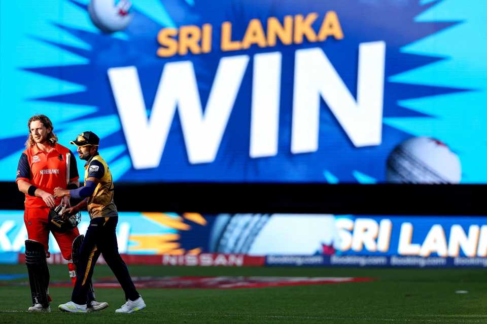 Sri Lanka booked their place in the Super 12s, Netherlands vs Sri Lanka, Group A, First Round, T20 World Cup, Geelong, October 20, 2022