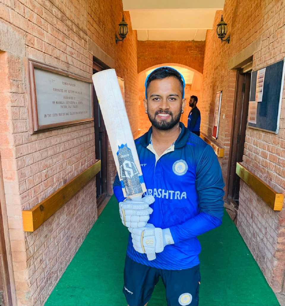 Samarth Vyas smashed a 131-ball 200 against Manipur, Saurashtra vs Manipur, Vijay Hazare Trophy, Group A, Delhi, November 13, 2022 