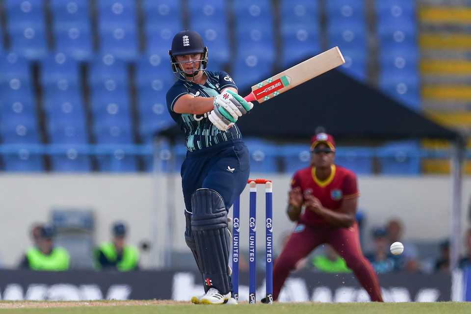 Alice Capsey opened the batting in an ODI for the first time, West Indies vs England, 1st women's ODI, North Sound, December 4, 2022
