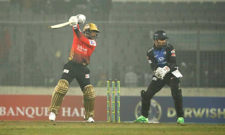 Imrul Kayes plays one square through the off side, Comilla Victorians vs Rangpur Riders, Bangladesh Premier League 2023, January 06, 2023