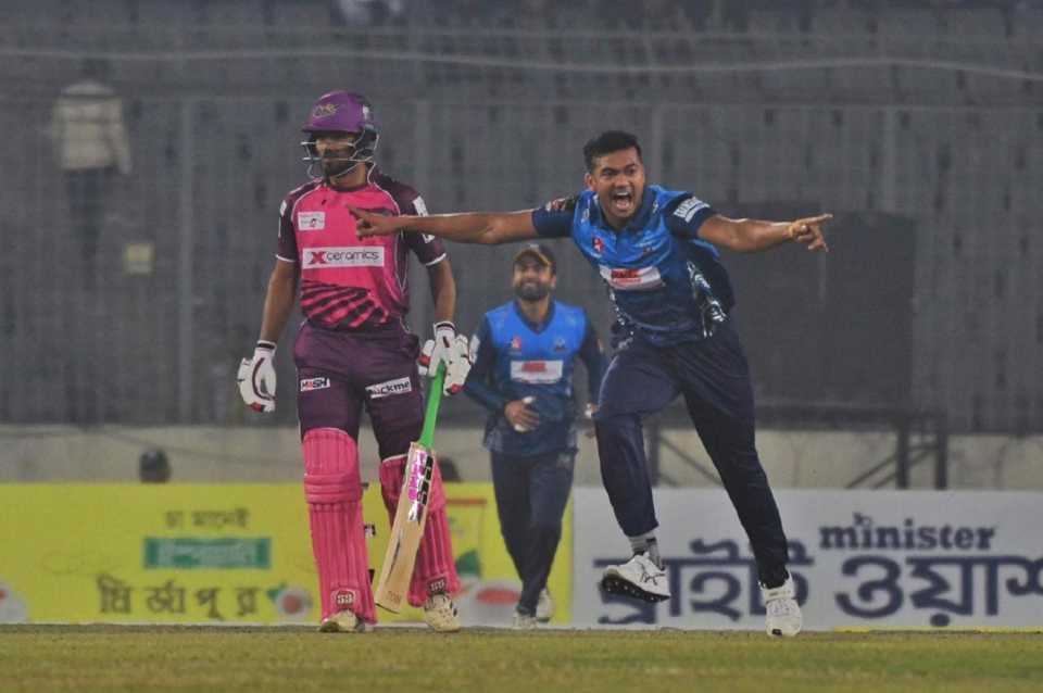 Taskin Ahmed took a wicket in his first over, Dhaka Dominators vs Sylhet Strikers, BPL 2023, January 10, 2023, Mirpur