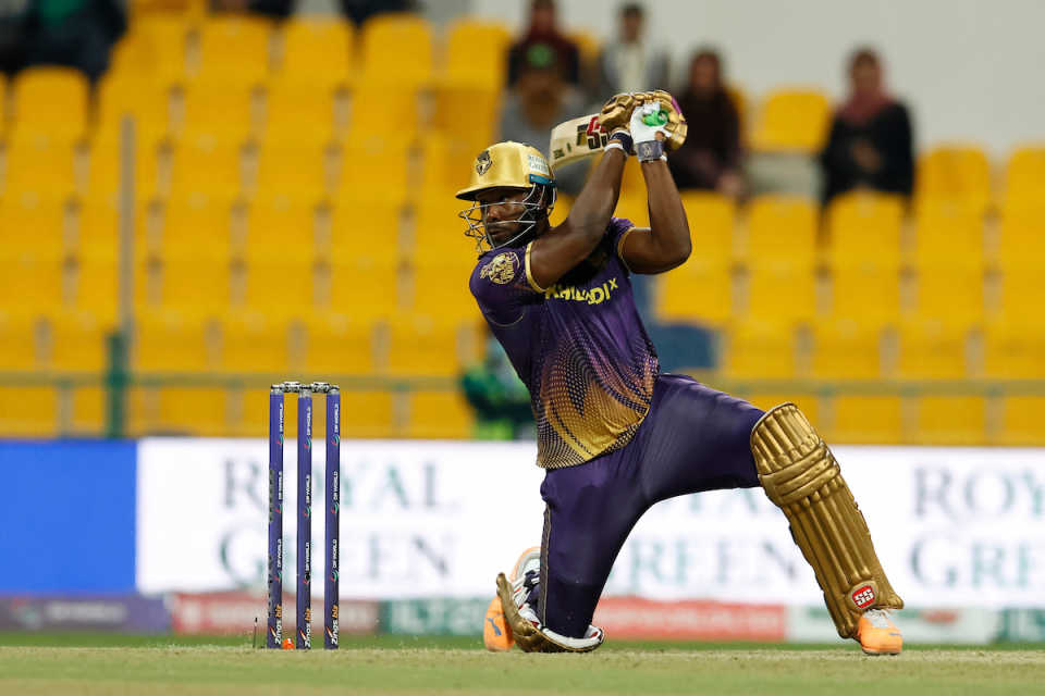 Andre Russell smashed a 29-ball 57, Abu Dhabi Knight Riders vs Desert Vipers, ILT20, Abu Dhabi, January 20, 2023