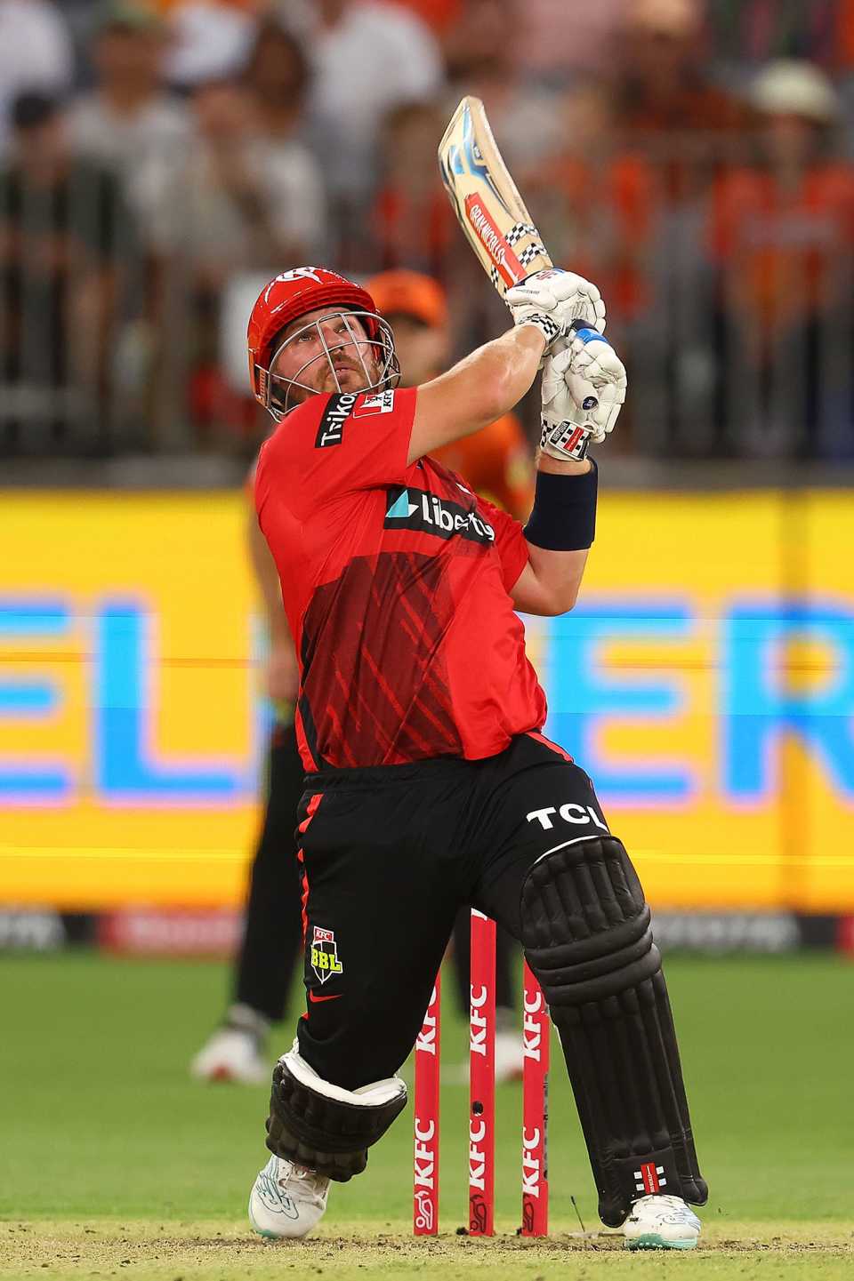 Aaron Finch cut loose late in the chase, Perth Scorchers vs Melbourne Renegades, BBL, Perth Stadium, January 22, 2023