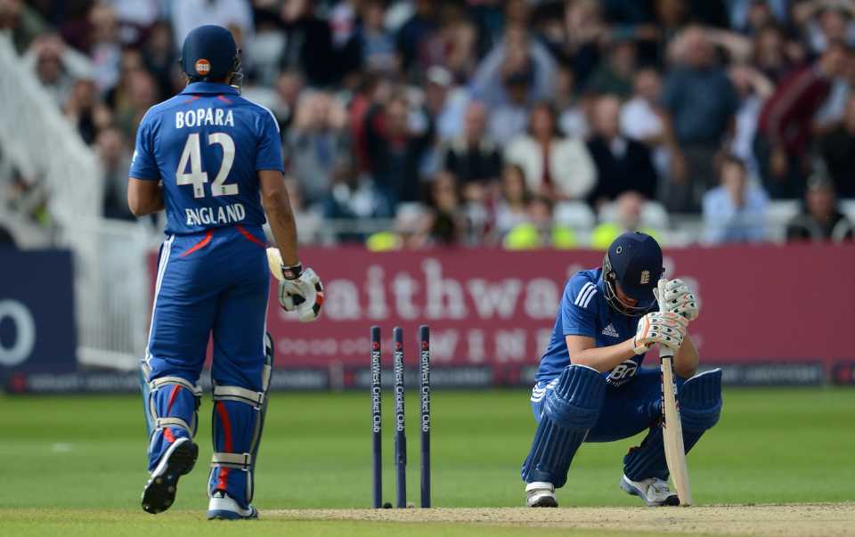 Alex Hales was bowled one run short of his century
