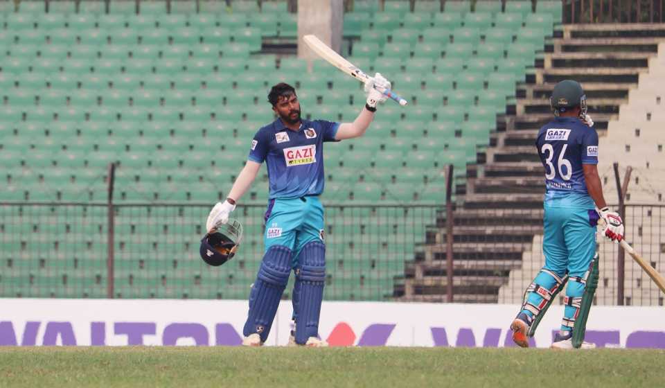 Indian batter Ravi Teja struck a century in the Dhaka Premier League