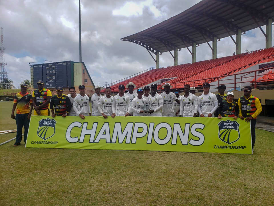 Guyana won the West Indies Championship with a 17-run win, Guyana vs Leeward Islands, West Indies Championship, Providence, April 1, 2023